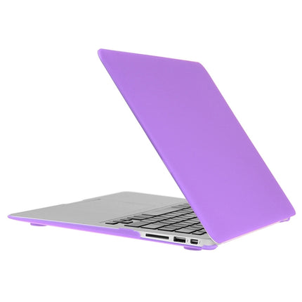 ENKAY for Macbook Air 13.3 inch (US Version) / A1369 / A1466 Hat-Prince 3 in 1 Frosted Hard Shell Plastic Protective Case with Keyboard Guard & Port Dust Plug(Purple)-garmade.com