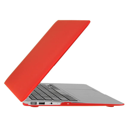ENKAY for Macbook Air 13.3 inch (US Version) / A1369 / A1466 Hat-Prince 3 in 1 Frosted Hard Shell Plastic Protective Case with Keyboard Guard & Port Dust Plug(Red)-garmade.com
