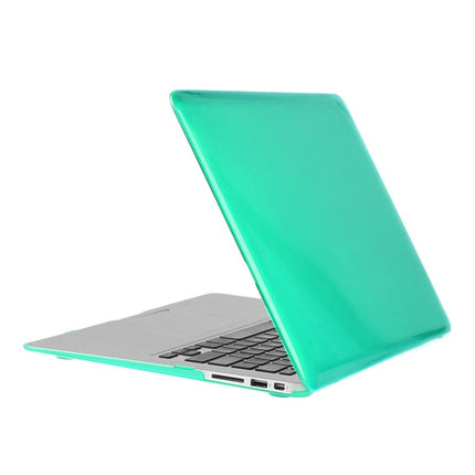 ENKAY for Macbook Air 11.6 inch (US Version) / A1370 / A1465 Hat-Prince 3 in 1 Crystal Hard Shell Plastic Protective Case with Keyboard Guard & Port Dust Plug(Green)-garmade.com
