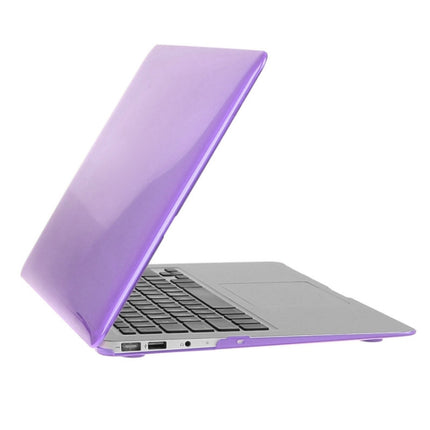 ENKAY for Macbook Air 11.6 inch (US Version) / A1370 / A1465 Hat-Prince 3 in 1 Crystal Hard Shell Plastic Protective Case with Keyboard Guard & Port Dust Plug(Purple)-garmade.com