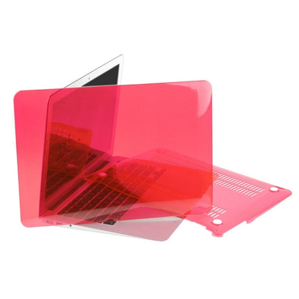 ENKAY for Macbook Air 11.6 inch (US Version) / A1370 / A1465 Hat-Prince 3 in 1 Crystal Hard Shell Plastic Protective Case with Keyboard Guard & Port Dust Plug(Red)-garmade.com