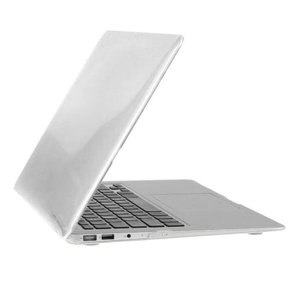 ENKAY for Macbook Air 11.6 inch (US Version) / A1370 / A1465 Hat-Prince 3 in 1 Crystal Hard Shell Plastic Protective Case with Keyboard Guard & Port Dust Plug(White)-garmade.com