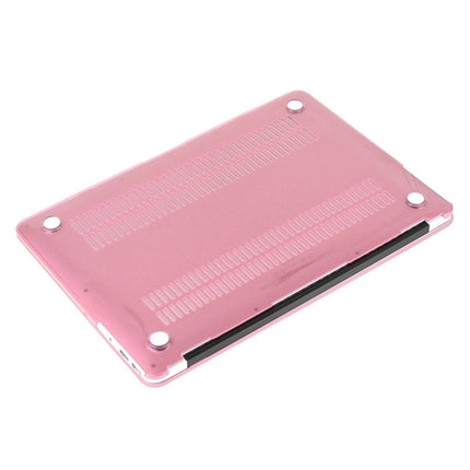 ENKAY for Macbook Air 13.3 inch (US Version) / A1369 / A1466 Hat-Prince 3 in 1 Crystal Hard Shell Plastic Protective Case with Keyboard Guard & Port Dust Plug(Pink)-garmade.com
