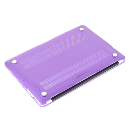 ENKAY for Macbook Air 13.3 inch (US Version) / A1369 / A1466 Hat-Prince 3 in 1 Crystal Hard Shell Plastic Protective Case with Keyboard Guard & Port Dust Plug(Purple)-garmade.com