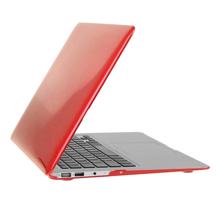 ENKAY for Macbook Air 13.3 inch (US Version) / A1369 / A1466 Hat-Prince 3 in 1 Crystal Hard Shell Plastic Protective Case with Keyboard Guard & Port Dust Plug(Red)-garmade.com