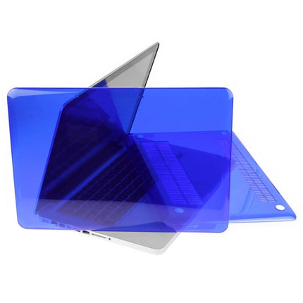 ENKAY for Macbook Pro 13.3 inch (US Version) / A1278 Hat-Prince 3 in 1 Crystal Hard Shell Plastic Protective Case with Keyboard Guard & Port Dust Plug(Dark Blue)-garmade.com