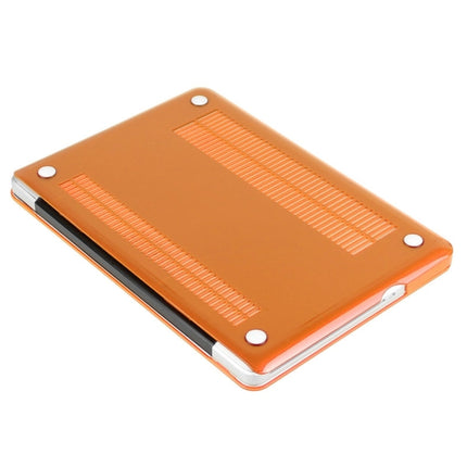ENKAY for Macbook Pro 13.3 inch (US Version) / A1278 Hat-Prince 3 in 1 Crystal Hard Shell Plastic Protective Case with Keyboard Guard & Port Dust Plug(Orange)-garmade.com