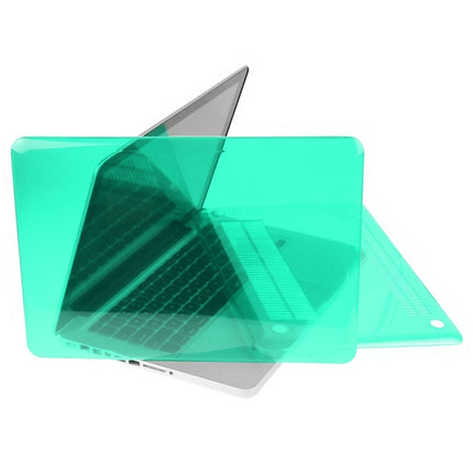 ENKAY for Macbook Pro 13.3 inch (US Version) / A1278 Hat-Prince 3 in 1 Crystal Hard Shell Plastic Protective Case with Keyboard Guard & Port Dust Plug(Green)-garmade.com