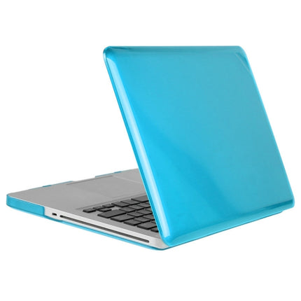 ENKAY for Macbook Pro 13.3 inch (US Version) / A1278 Hat-Prince 3 in 1 Crystal Hard Shell Plastic Protective Case with Keyboard Guard & Port Dust Plug(Blue)-garmade.com