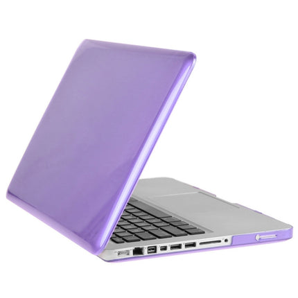 ENKAY for Macbook Pro 13.3 inch (US Version) / A1278 Hat-Prince 3 in 1 Crystal Hard Shell Plastic Protective Case with Keyboard Guard & Port Dust Plug(Purple)-garmade.com