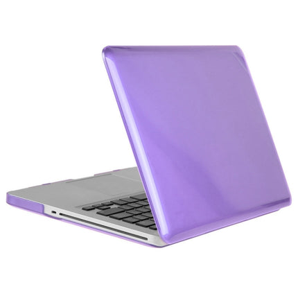 ENKAY for Macbook Pro 13.3 inch (US Version) / A1278 Hat-Prince 3 in 1 Crystal Hard Shell Plastic Protective Case with Keyboard Guard & Port Dust Plug(Purple)-garmade.com