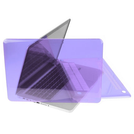 ENKAY for Macbook Pro 13.3 inch (US Version) / A1278 Hat-Prince 3 in 1 Crystal Hard Shell Plastic Protective Case with Keyboard Guard & Port Dust Plug(Purple)-garmade.com