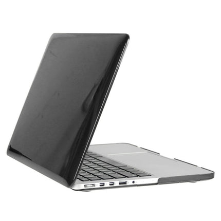 ENKAY for Macbook Pro Retina 13.3 inch (US Version) / A1425 / A1502 Hat-Prince 3 in 1 Crystal Hard Shell Plastic Protective Case with Keyboard Guard & Port Dust Plug(Black)-garmade.com