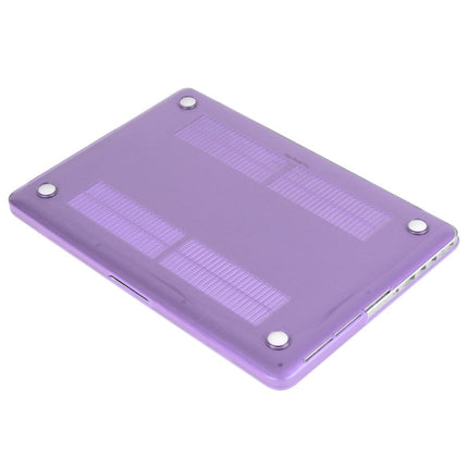 ENKAY for Macbook Pro Retina 13.3 inch (US Version) / A1425 / A1502 Hat-Prince 3 in 1 Crystal Hard Shell Plastic Protective Case with Keyboard Guard & Port Dust Plug(Purple)-garmade.com