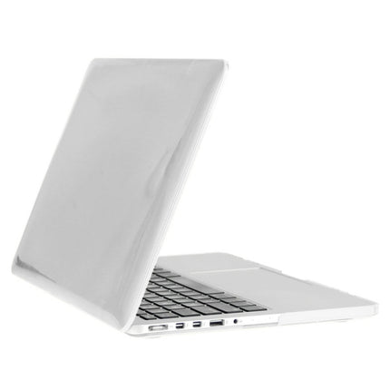 ENKAY for Macbook Pro Retina 13.3 inch (US Version) / A1425 / A1502 Hat-Prince 3 in 1 Crystal Hard Shell Plastic Protective Case with Keyboard Guard & Port Dust Plug(White)-garmade.com
