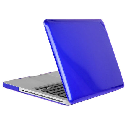 ENKAY for Macbook Pro 15.4 inch (US Version) / A1286 Hat-Prince 3 in 1 Crystal Hard Shell Plastic Protective Case with Keyboard Guard & Port Dust Plug(Dark Blue)-garmade.com