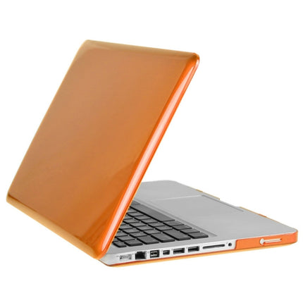 ENKAY for Macbook Pro 15.4 inch (US Version) / A1286 Hat-Prince 3 in 1 Crystal Hard Shell Plastic Protective Case with Keyboard Guard & Port Dust Plug(Orange)-garmade.com