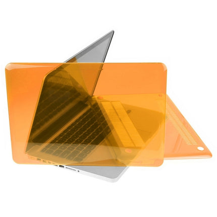 ENKAY for Macbook Pro 15.4 inch (US Version) / A1286 Hat-Prince 3 in 1 Crystal Hard Shell Plastic Protective Case with Keyboard Guard & Port Dust Plug(Orange)-garmade.com