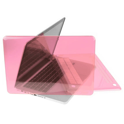 ENKAY for Macbook Pro 15.4 inch (US Version) / A1286 Hat-Prince 3 in 1 Crystal Hard Shell Plastic Protective Case with Keyboard Guard & Port Dust Plug(Pink)-garmade.com