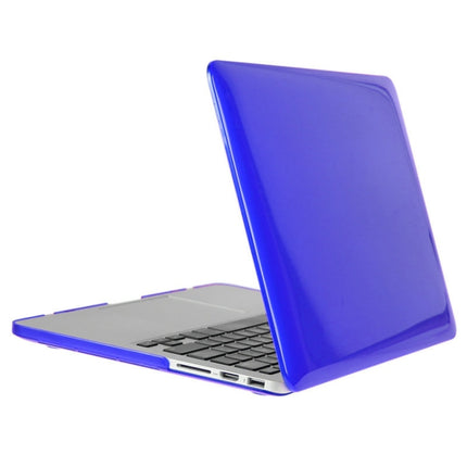 ENKAY for Macbook Pro Retina 15.4 inch (US Version) / A1398 Hat-Prince 3 in 1 Crystal Hard Shell Plastic Protective Case with Keyboard Guard & Port Dust Plug(Dark Blue)-garmade.com