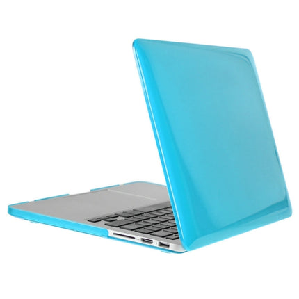 ENKAY for Macbook Pro Retina 15.4 inch (US Version) / A1398 Hat-Prince 3 in 1 Crystal Hard Shell Plastic Protective Case with Keyboard Guard & Port Dust Plug(Blue)-garmade.com