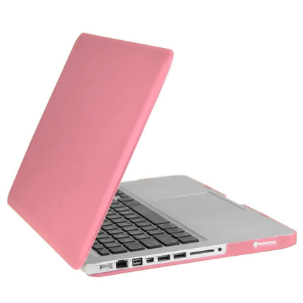 ENKAY for Macbook Pro 13.3 inch (US Version) / A1278 Hat-Prince 3 in 1 Frosted Hard Shell Plastic Protective Case with Keyboard Guard & Port Dust Plug(Pink)-garmade.com