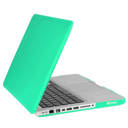 ENKAY for Macbook Pro 13.3 inch (US Version) / A1278 Hat-Prince 3 in 1 Frosted Hard Shell Plastic Protective Case with Keyboard Guard & Port Dust Plug(Green)-garmade.com