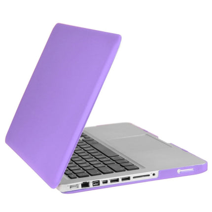 ENKAY for Macbook Pro 13.3 inch (US Version) / A1278 Hat-Prince 3 in 1 Frosted Hard Shell Plastic Protective Case with Keyboard Guard & Port Dust Plug(Purple)-garmade.com