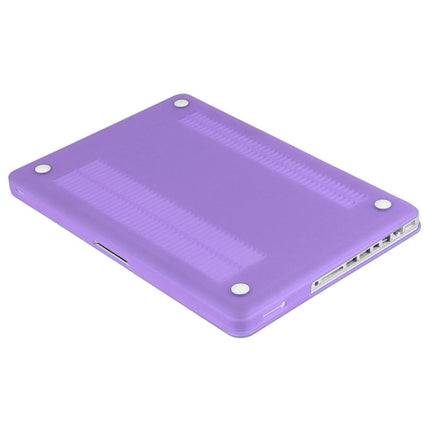 ENKAY for Macbook Pro 13.3 inch (US Version) / A1278 Hat-Prince 3 in 1 Frosted Hard Shell Plastic Protective Case with Keyboard Guard & Port Dust Plug(Purple)-garmade.com