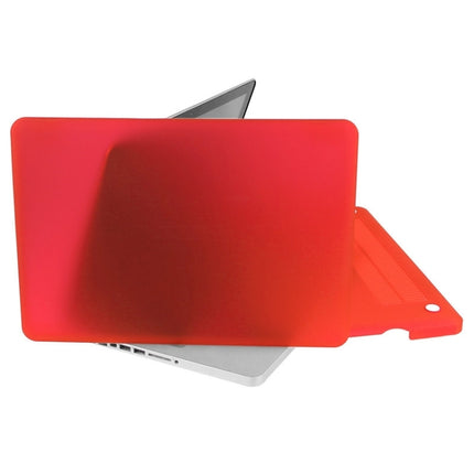 ENKAY for Macbook Pro 13.3 inch (US Version) / A1278 Hat-Prince 3 in 1 Frosted Hard Shell Plastic Protective Case with Keyboard Guard & Port Dust Plug(Red)-garmade.com