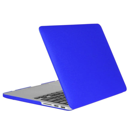 ENKAY for Macbook Pro Retina 13.3 inch (US Version) / A1425 / A1502 Hat-Prince 3 in 1 Frosted Hard Shell Plastic Protective Case with Keyboard Guard & Port Dust Plug(Dark Blue)-garmade.com