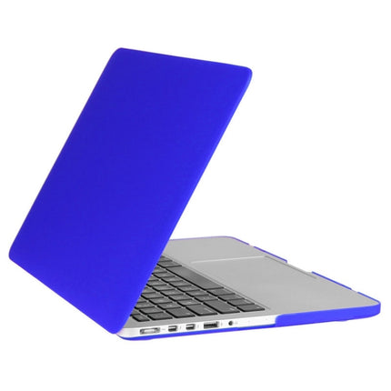 ENKAY for Macbook Pro Retina 13.3 inch (US Version) / A1425 / A1502 Hat-Prince 3 in 1 Frosted Hard Shell Plastic Protective Case with Keyboard Guard & Port Dust Plug(Dark Blue)-garmade.com