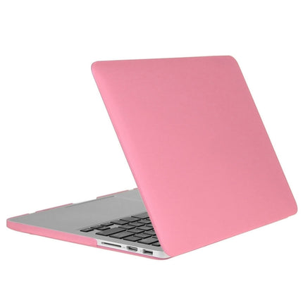 ENKAY for Macbook Pro Retina 13.3 inch (US Version) / A1425 / A1502 Hat-Prince 3 in 1 Frosted Hard Shell Plastic Protective Case with Keyboard Guard & Port Dust Plug(Pink)-garmade.com