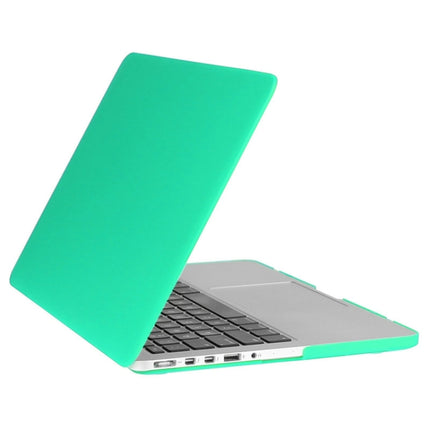 ENKAY for Macbook Pro Retina 13.3 inch (US Version) / A1425 / A1502 Hat-Prince 3 in 1 Frosted Hard Shell Plastic Protective Case with Keyboard Guard & Port Dust Plug(Green)-garmade.com