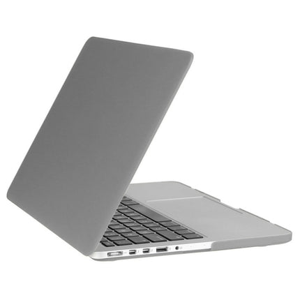 ENKAY for Macbook Pro Retina 13.3 inch (US Version) / A1425 / A1502 Hat-Prince 3 in 1 Frosted Hard Shell Plastic Protective Case with Keyboard Guard & Port Dust Plug(Grey)-garmade.com