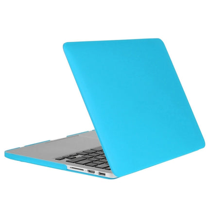 ENKAY for Macbook Pro Retina 13.3 inch (US Version) / A1425 / A1502 Hat-Prince 3 in 1 Frosted Hard Shell Plastic Protective Case with Keyboard Guard & Port Dust Plug(Blue)-garmade.com