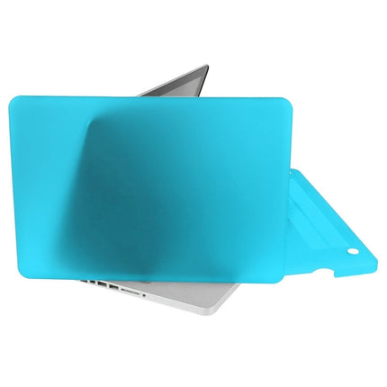 ENKAY for Macbook Pro 15.4 inch (US Version) / A1286 Hat-Prince 3 in 1 Frosted Hard Shell Plastic Protective Case with Keyboard Guard & Port Dust Plug(Blue)-garmade.com
