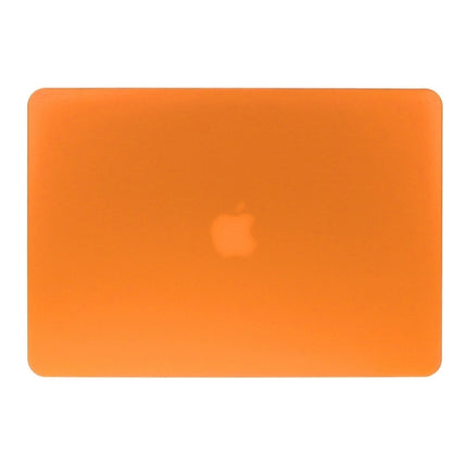 ENKAY for Macbook Pro Retina 15.4 inch (US Version) / A1398 Hat-Prince 3 in 1 Frosted Hard Shell Plastic Protective Case with Keyboard Guard & Port Dust Plug(Orange)-garmade.com