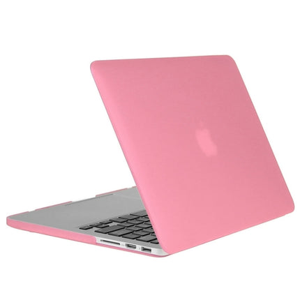 ENKAY for Macbook Pro Retina 15.4 inch (US Version) / A1398 Hat-Prince 3 in 1 Frosted Hard Shell Plastic Protective Case with Keyboard Guard & Port Dust Plug(Pink)-garmade.com