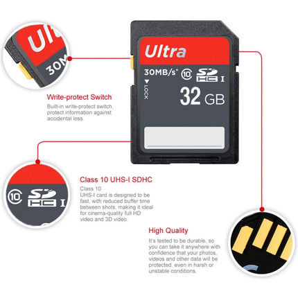 32GB Ultra High Speed Class 10 SDHC Camera Memory Card (100% Real Capacity)-garmade.com
