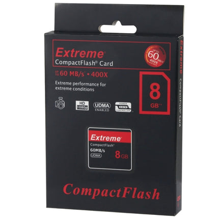 8GB Extreme Compact Flash Card, 400X Read Speed, up to 60 MB/S (100% Real Capacity)-garmade.com