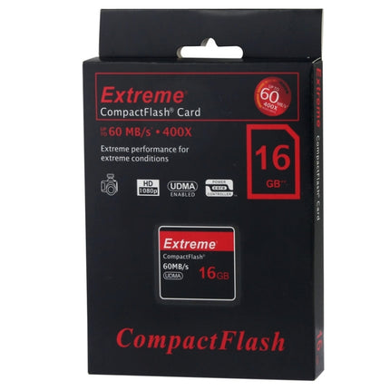 16GB Extreme Compact Flash Card, 400X Read Speed, up to 60 MB/S (100% Real Capacity)-garmade.com