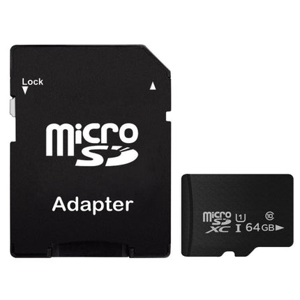 64GB High Speed Class 10 Micro SD(TF) Memory Card from Taiwan, Write: 8mb/s, Read: 12mb/s (100% Real Capacity)(Black)-garmade.com
