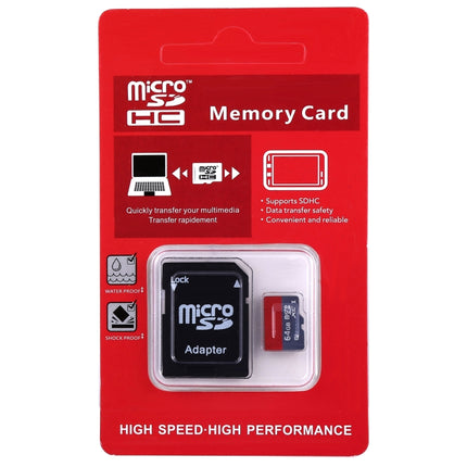 64GB High Speed Class 10 TF/Micro SDHC UHS-1(U1) Memory Card, Write: 15mb/s, Read: 30mb/s (100% Real Capacity)(Black)-garmade.com