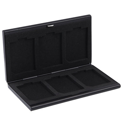 6 in 1 Memory Card Protective Case Storage Box , Size: 92 x 60 x 9mm(Black)-garmade.com
