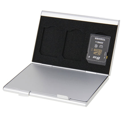 2x 3 in 1 Memory Card Protective Case Box for SD Card, Size: 93mm (L) x 62mm (W) x 10mm (H)(Silver)-garmade.com