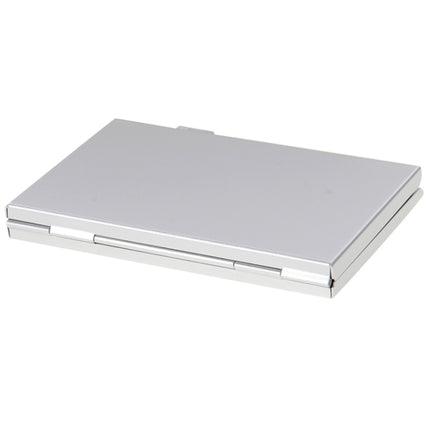 15 in 1 Memory Card Aluminum Alloy Protective Case Box for 3 SD + 12 TF Cards(Silver)-garmade.com