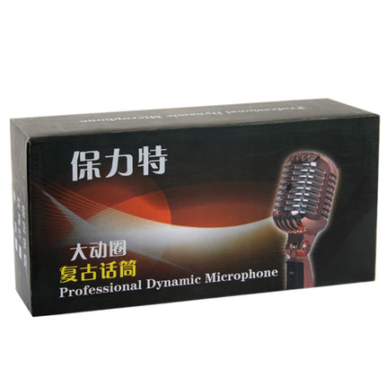 Professional Wired Classical Dynamic Microphone, Length: 18cm (Silver)-garmade.com