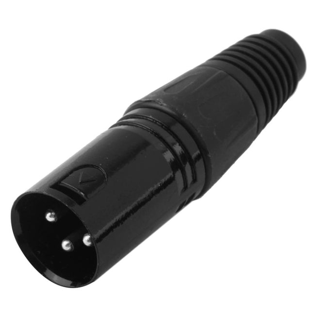 3 Pin XLR Male Plug Microphone Connector Adapter(Black)-garmade.com