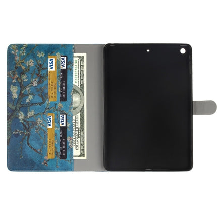 Plum Pattern Leather Case with Holder & Card Slots & Wallet for iPad mini 3 / mini 2 / iPad mini-garmade.com
